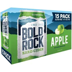 Bold Rock Hard Apple Cider - 15pk/12 fl oz Cans