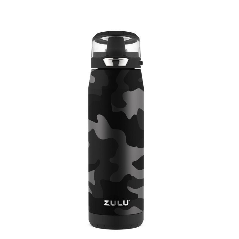 slide 1 of 3, Zulu Swift 20oz Stainless Steel Water Bottle - Camo Black, 20 oz