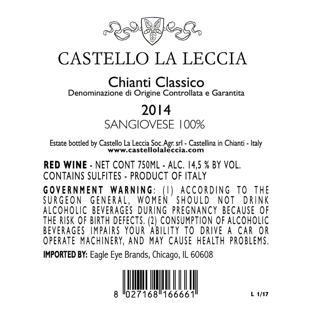 slide 2 of 2, Castello La Leccia Chianti Classico, 750 ml
