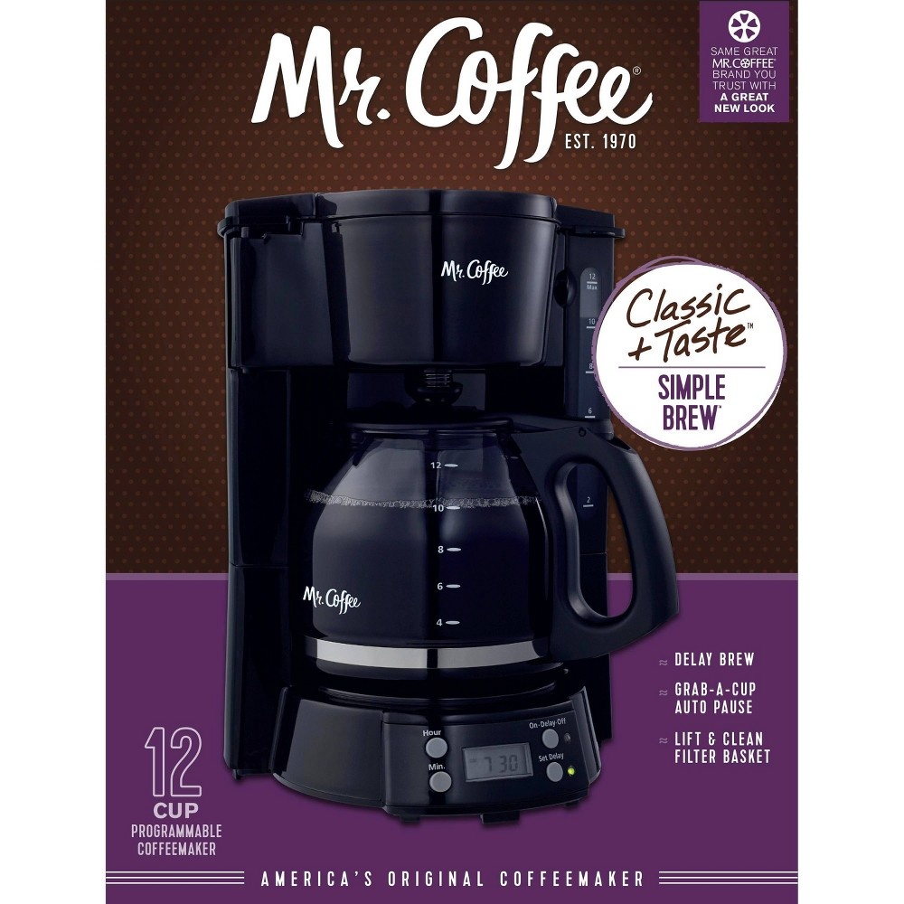 slide 3 of 4, Mr. Coffee 12-Cup Programmable Coffee Maker - Black, 1 ct