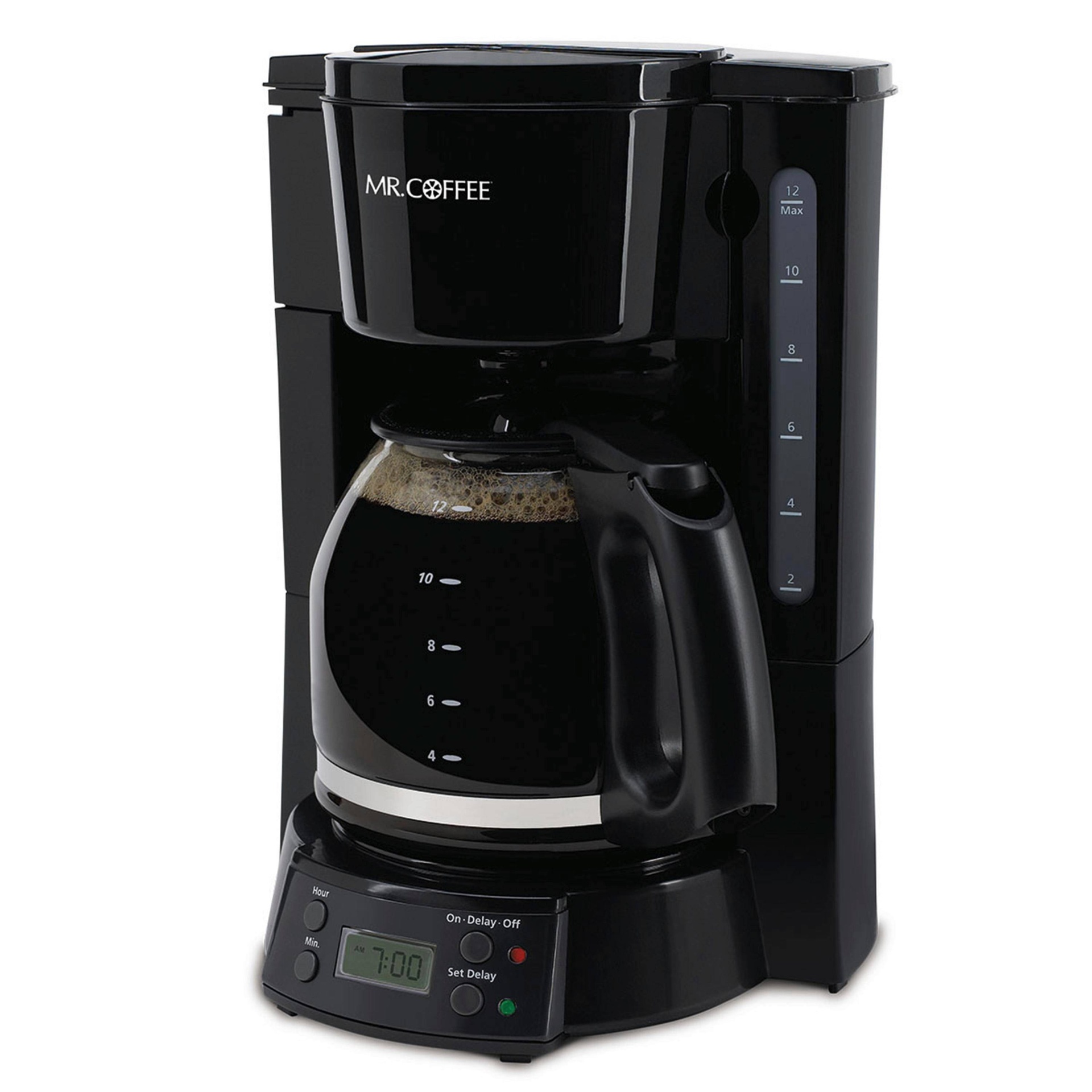 slide 1 of 4, Mr. Coffee 12-Cup Programmable Coffee Maker - Black, 1 ct