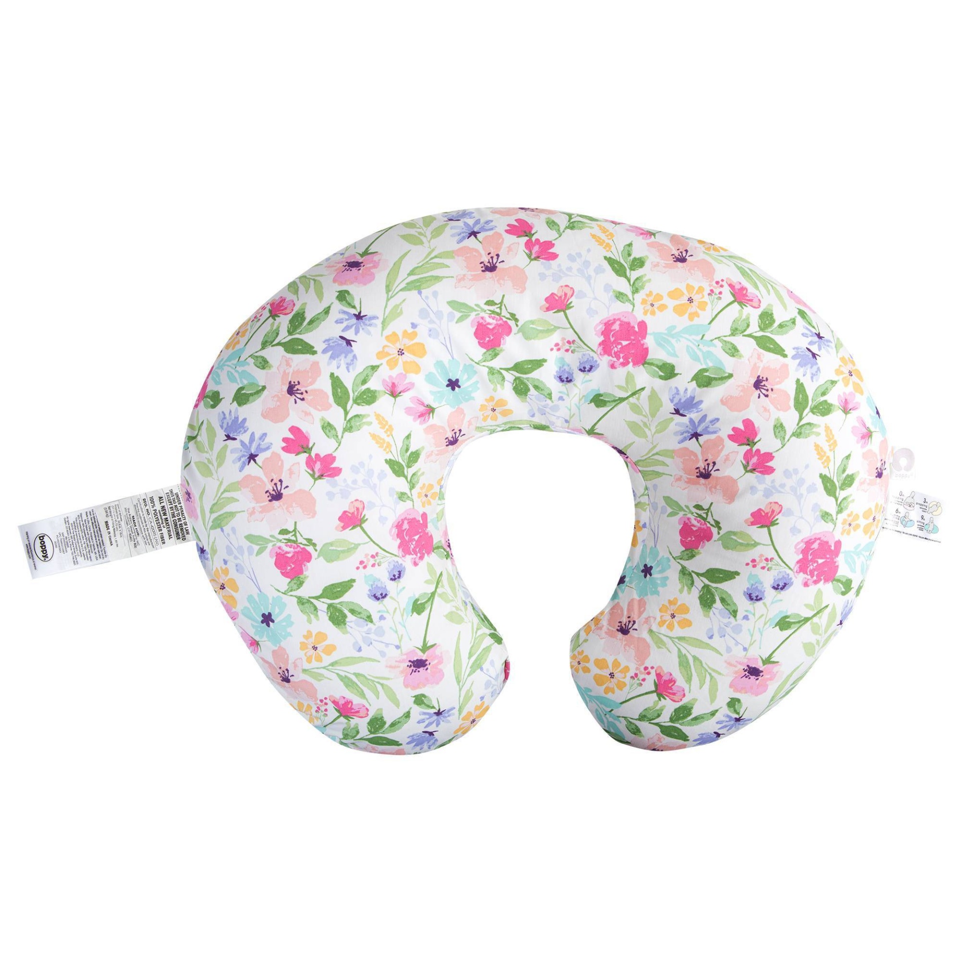 slide 1 of 7, Boppy Original Feeding and Infant Support Pillow - Colorful Watercolor Flowers, 1 ct
