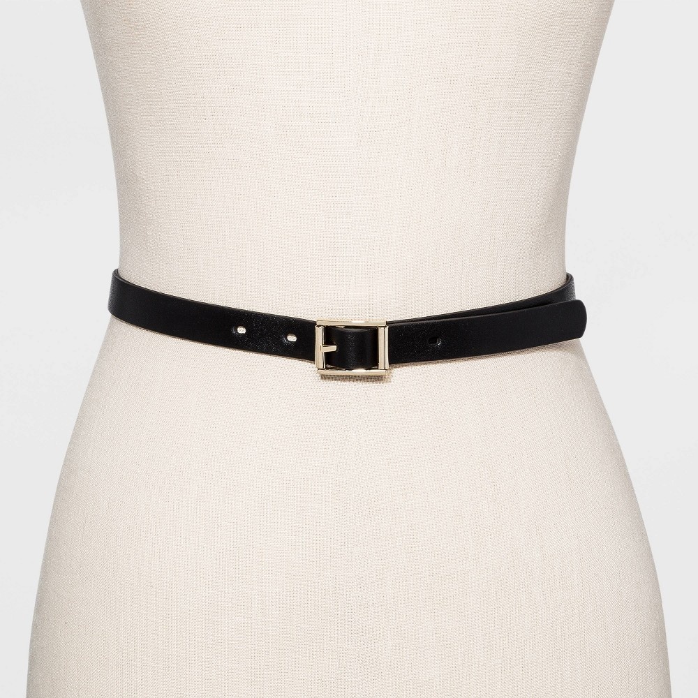 slide 2 of 3, Women's Reversible Belt - A New Day Black/Cognac XXL, 8 ct