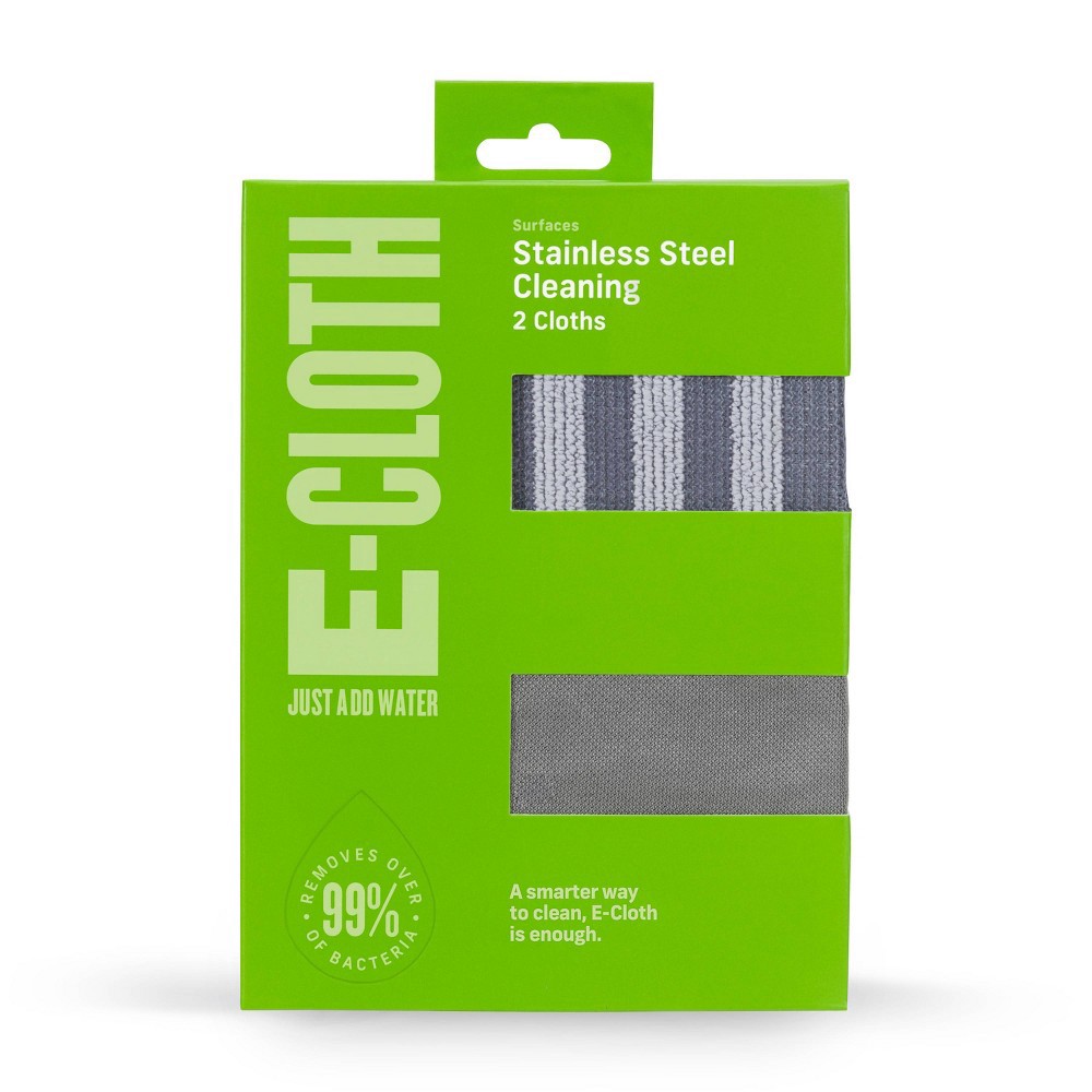 slide 5 of 7, E-Cloth Stainless Steel Cleaning Cloths, 2 ct