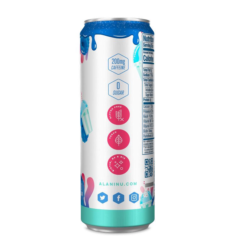 slide 2 of 5, Alani Nu Alani Blue Slush Energy Drink - 12 fl oz Can, 12 fl oz