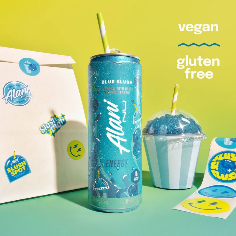 slide 5 of 5, Alani Nu Alani Blue Slush Energy Drink - 12 fl oz Can, 12 fl oz