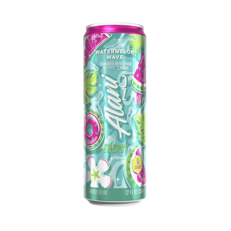 slide 1 of 6, Alani Nu Alani Watermelon Energy Drink -12 fl oz Can, 12 fl oz