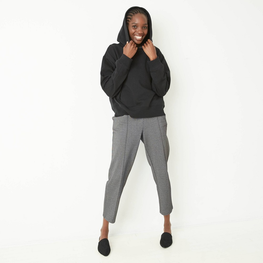 slide 3 of 3, Women's Hooded All Day Fleece Sweatshirt - A New Day Black XL, 1 ct