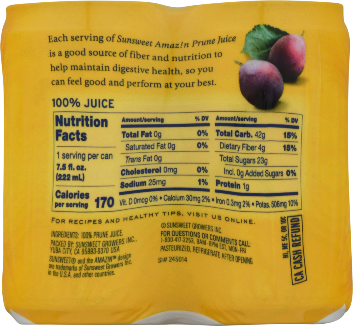 slide 2 of 2, Sunsweet Prune Juice - 4 ct; 7.5 oz, 4 ct; 7.5 oz