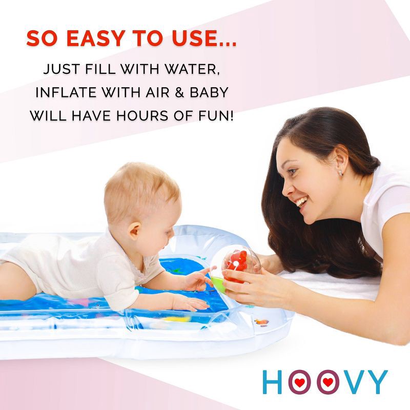 slide 3 of 8, Hoovy Inflatable Tummy Time Water Play Mat, 1 ct