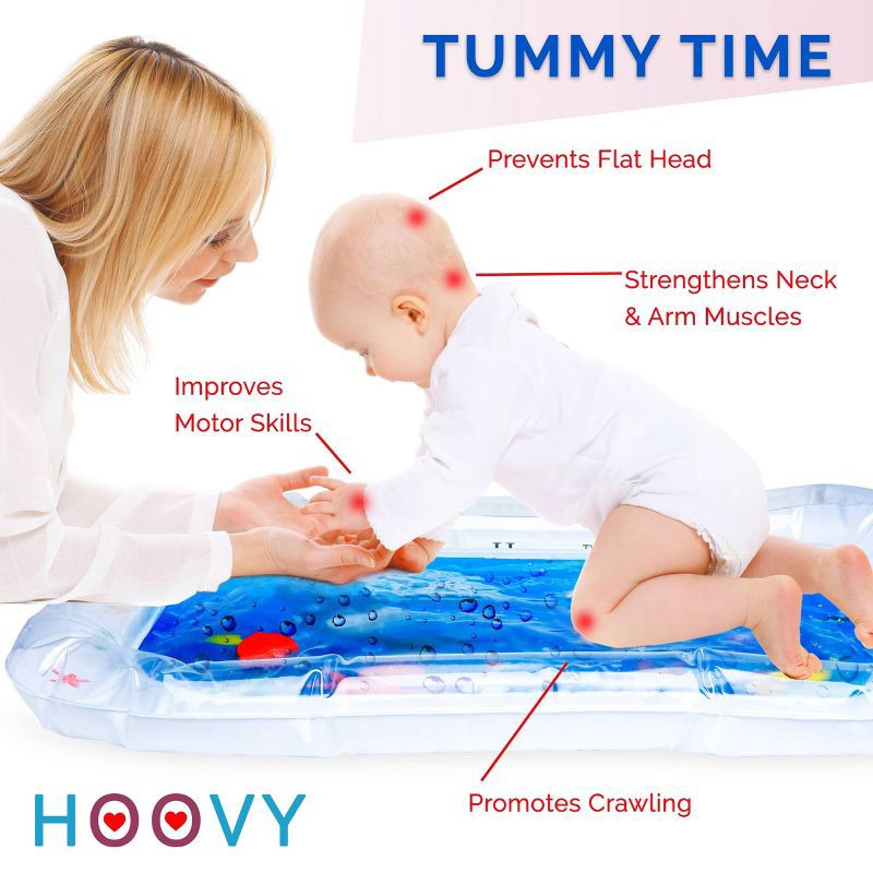 slide 4 of 8, Hoovy Inflatable Tummy Time Water Play Mat, 1 ct