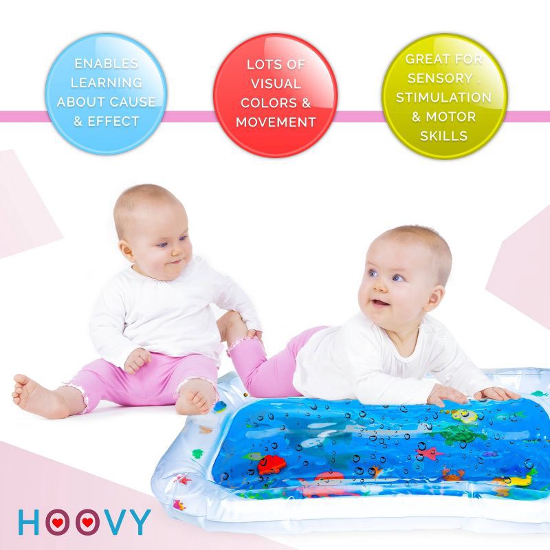 slide 5 of 8, Hoovy Inflatable Tummy Time Water Play Mat, 1 ct