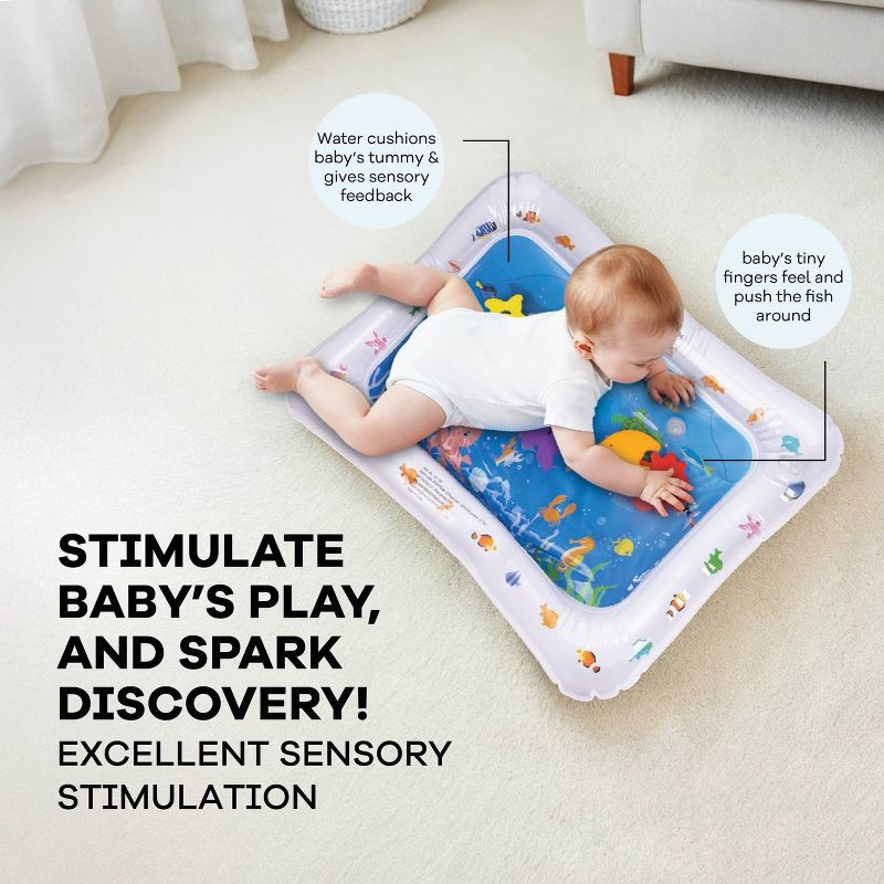 slide 5 of 8, Hoovy Inflatable Tummy Time Water Play Mat, 1 ct