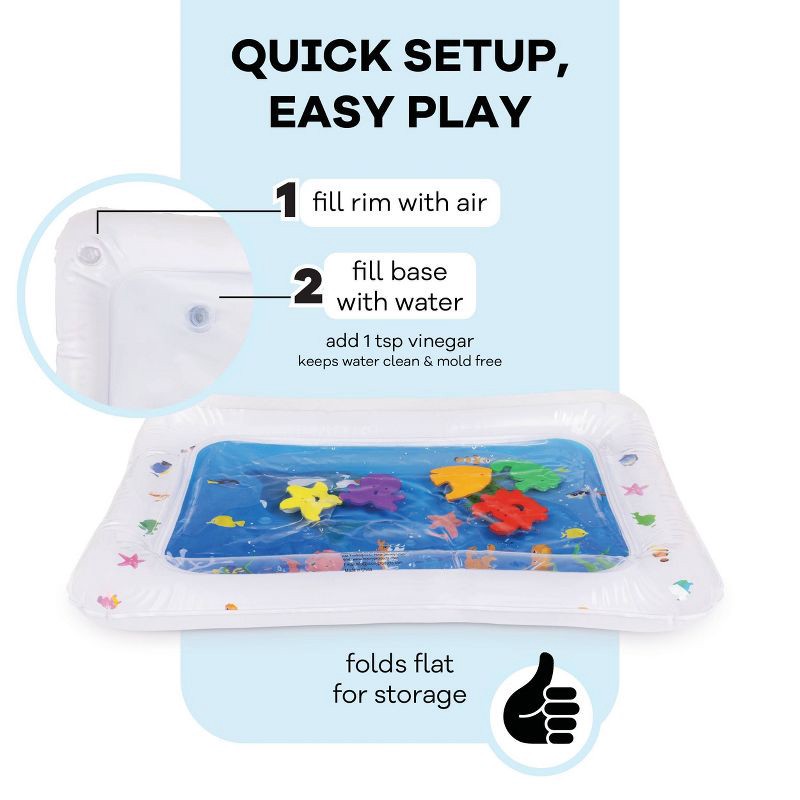 slide 7 of 8, Hoovy Inflatable Tummy Time Water Play Mat, 1 ct
