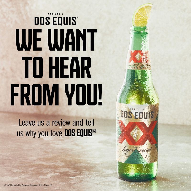 slide 6 of 8, Dos Equis Mexican Lager Beer - 24pk/12 fl oz Bottles, 24 ct; 12 fl oz