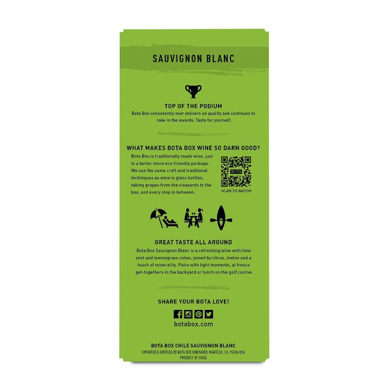 slide 9 of 9, Bota Box Sauvignon Blanc White Wine - 3L Box, 3 liter