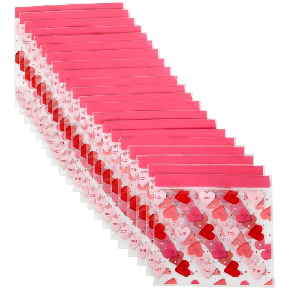 slide 2 of 2, Wilton Red Hearts Resealable Treat Bags, 20 ct