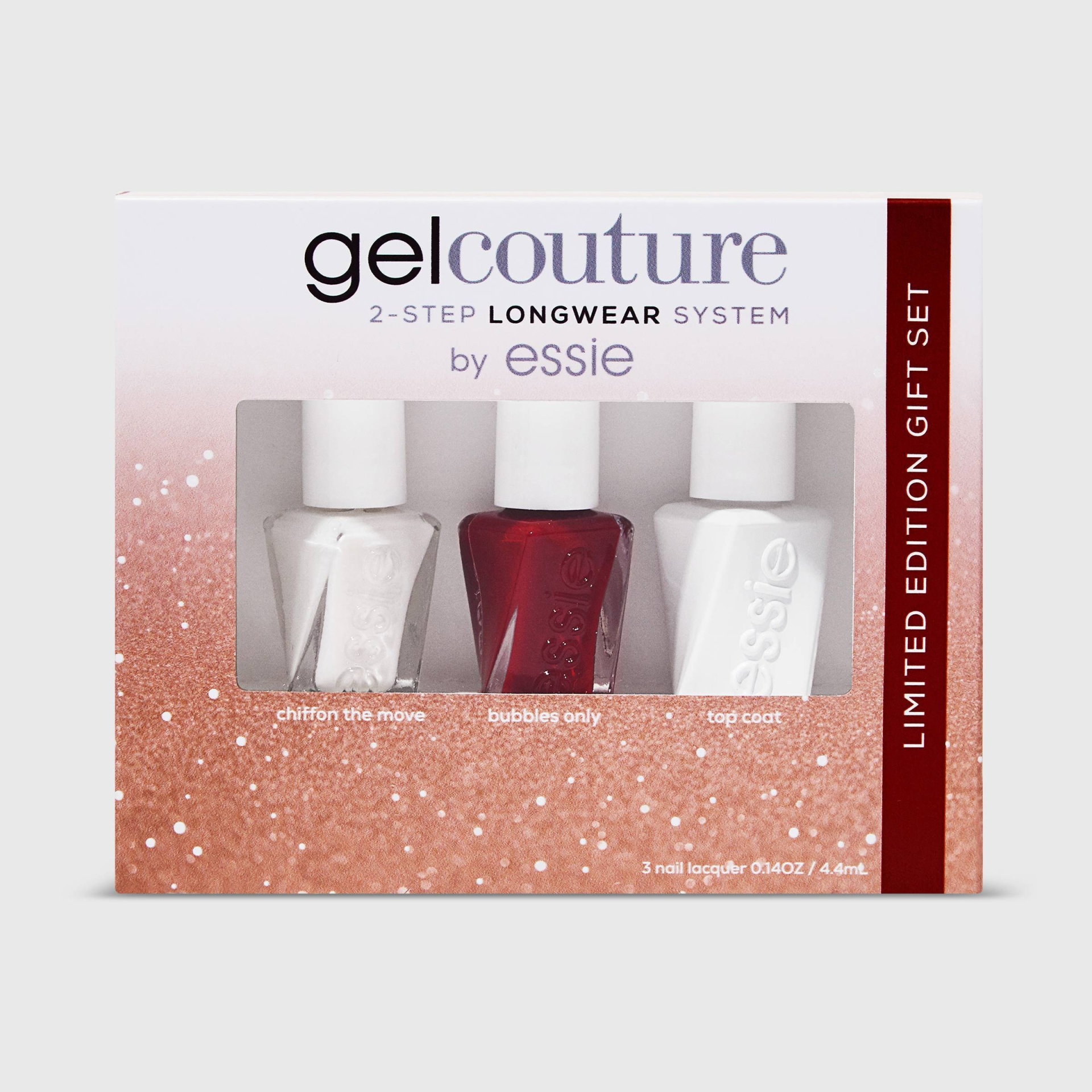 slide 1 of 5, essie Gel Couture Holiday Longwear Nail Color Mini Gift Set, 3 ct