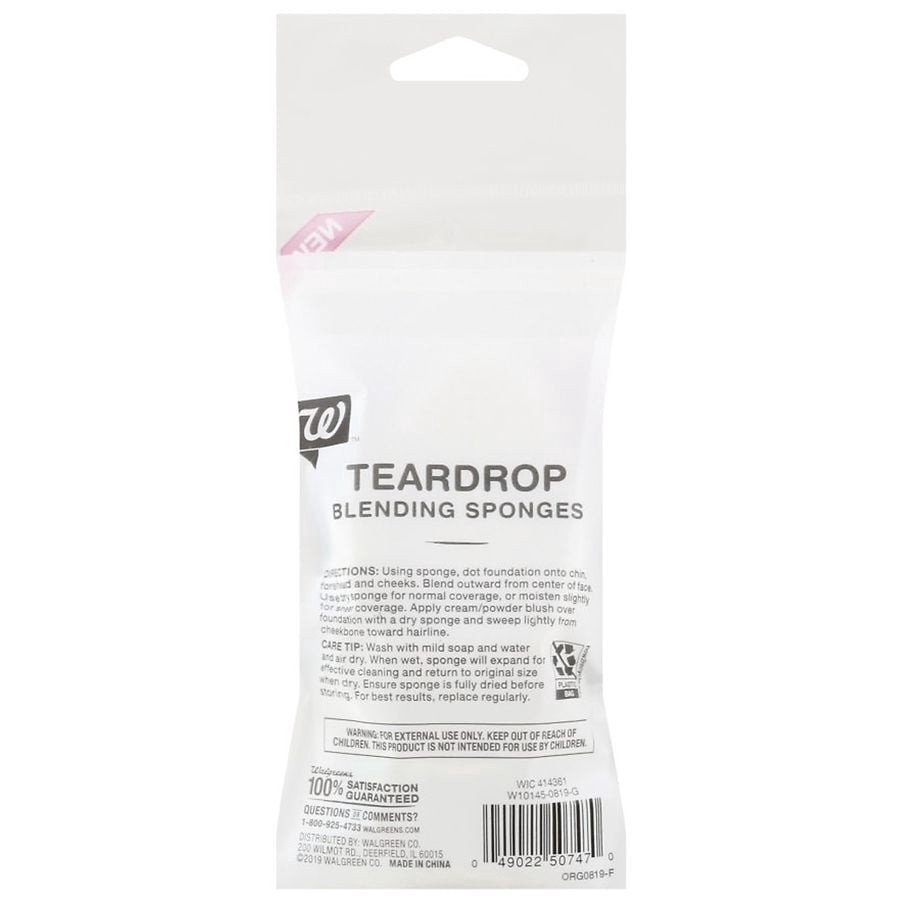 slide 2 of 2, Walgreens Teardrop Blending Sponges 3S, 3 ct x 3 ct