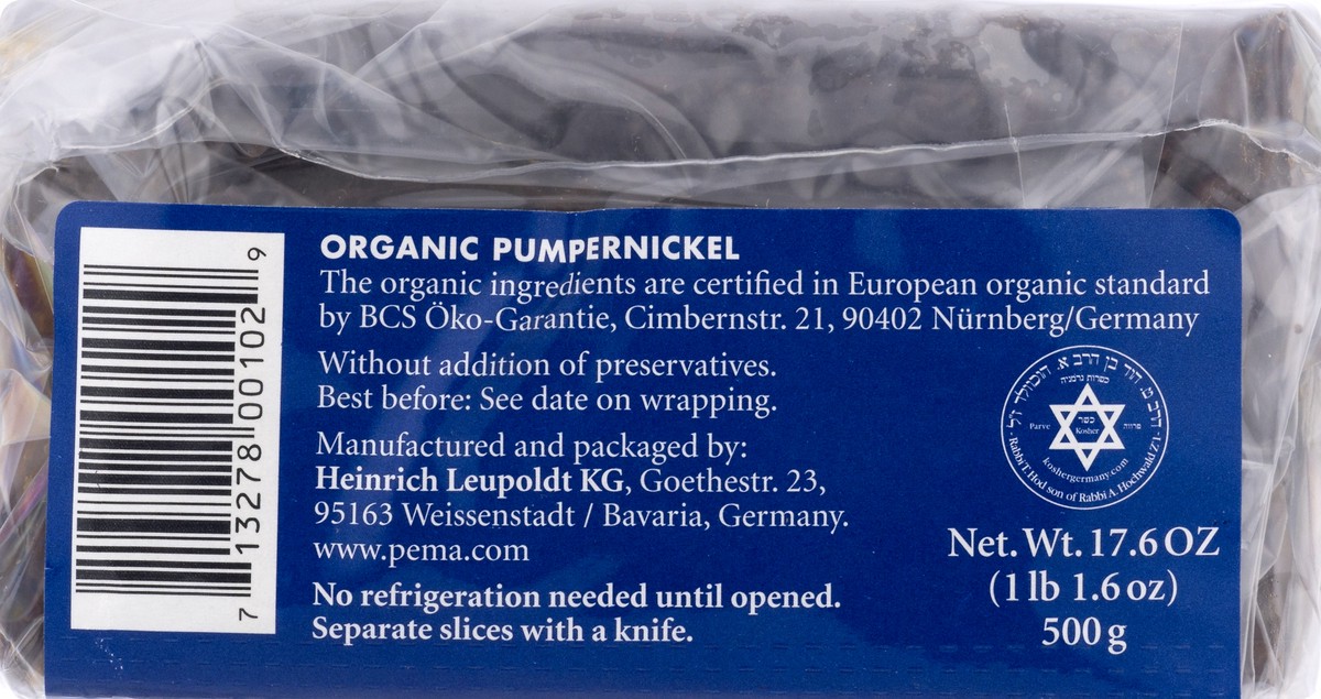 slide 8 of 9, Genuine Bavarian Pumpernickel 17.6 oz, 17.6 oz
