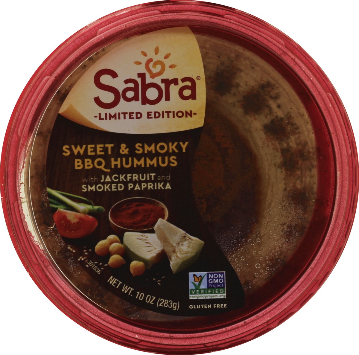 slide 2 of 3, Sabra Sweet & Smoky BBQ Hummus with Jackfruit, 10 oz