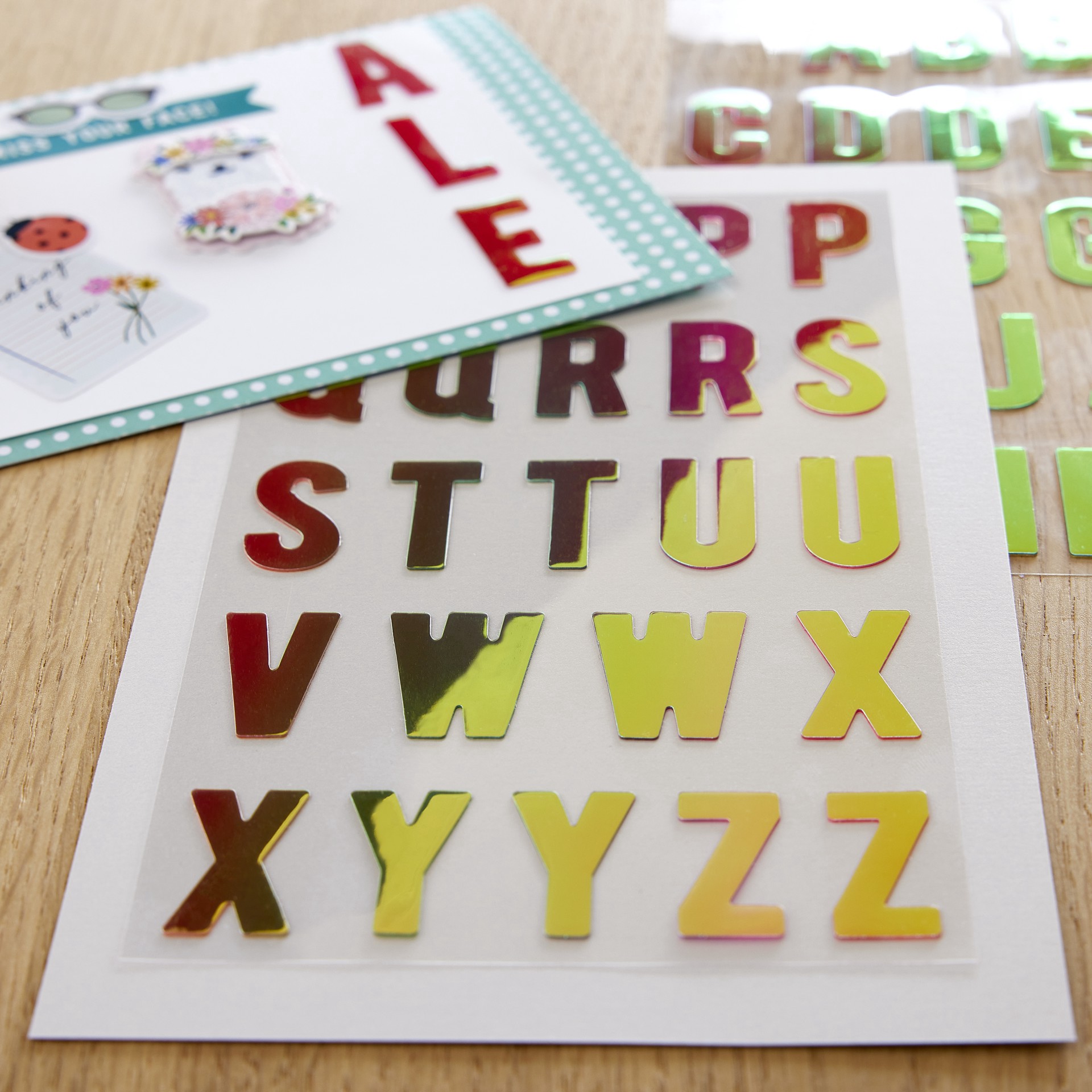 slide 5 of 5, Iridescent Alphabet Stickers By Recollections, 1 in