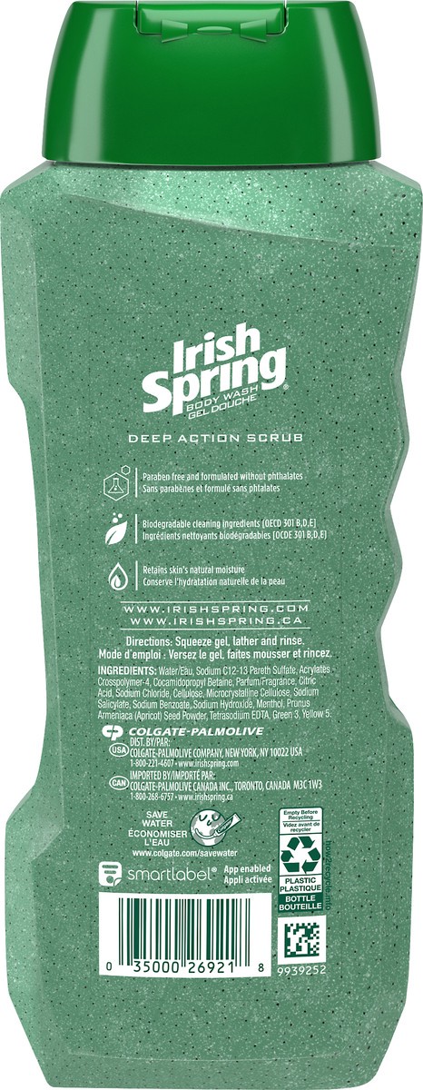 slide 3 of 4, Irish Spring Deep Action Body Wash Scrub, 18 fl oz