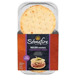 Stonefire Rounds Caramelized Onion Naan 12 ea