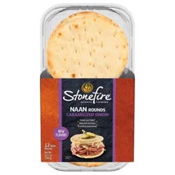 Stonefire Rounds Caramelized Onion Naan 12 ea