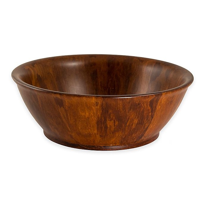 slide 1 of 1, Totally Bamboo Round Salad Bowl - Espresso, 12 in