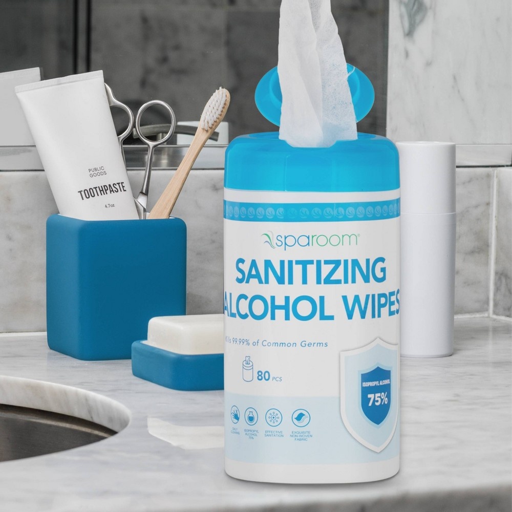 slide 3 of 3, SpaRoom Sanitizing Wipes, 80 ct