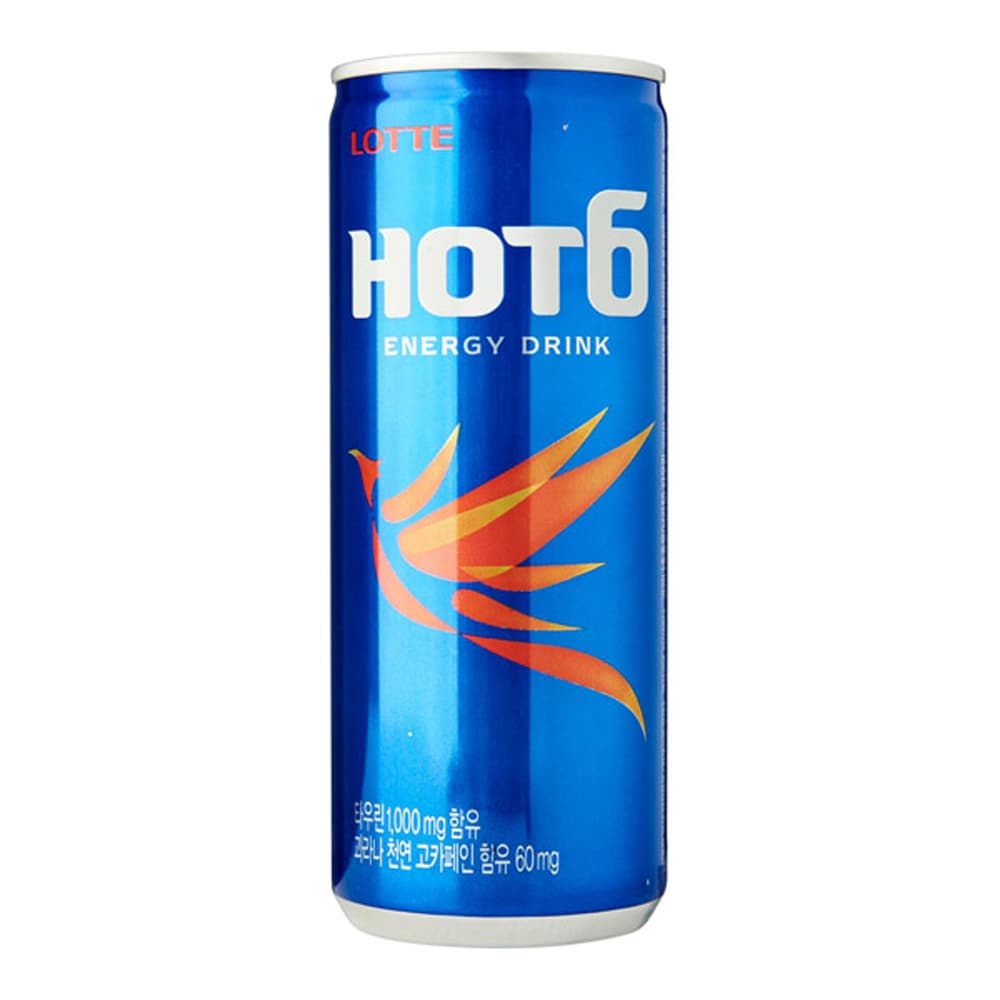 slide 1 of 1, Lotte Hot 6 Energy Drink, 8.45 fl oz