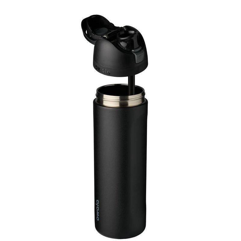 slide 2 of 6, Owala 24oz FreeSip Stainless Steel Water Bottle - Black, 24 oz