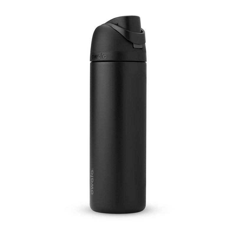 slide 1 of 7, Owala 24oz FreeSip Stainless Steel Water Bottle - Very Very Dark, 24 oz