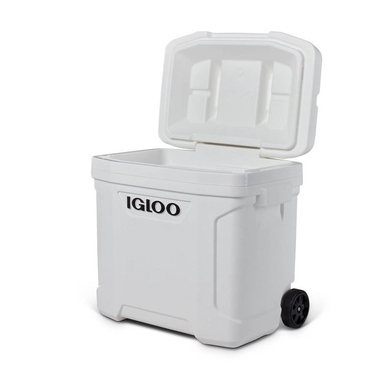 slide 12 of 16, Igloo Latitude 30qt Roller Marine Cooler: UV-Resistant, Hard-Sided, Polyethylene, 30 qt