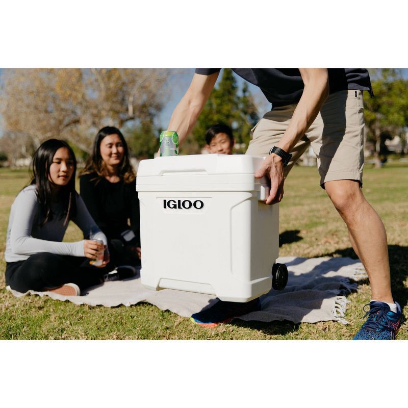 slide 16 of 16, Igloo Latitude 30qt Roller Marine Cooler: UV-Resistant, Hard-Sided, Polyethylene, 30 qt