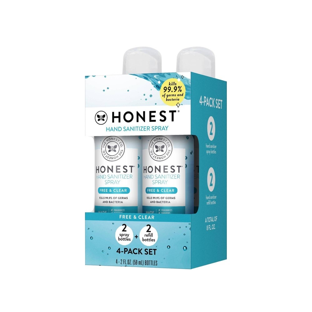 slide 4 of 6, The Honest Company Free & Clear Hand Sanitizer, 4 ct; 2 fl oz