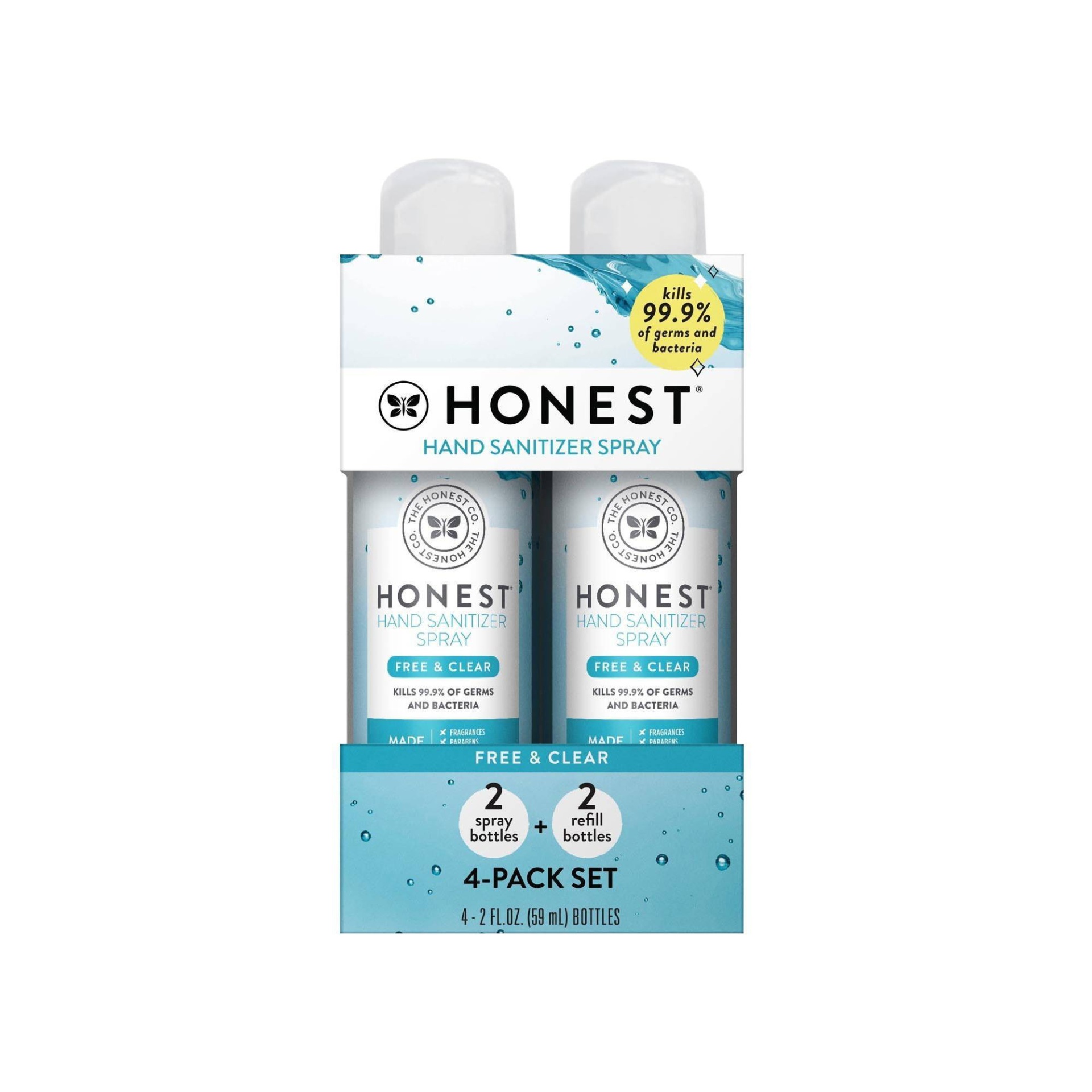 slide 1 of 6, The Honest Company Free & Clear Hand Sanitizer, 4 ct; 2 fl oz