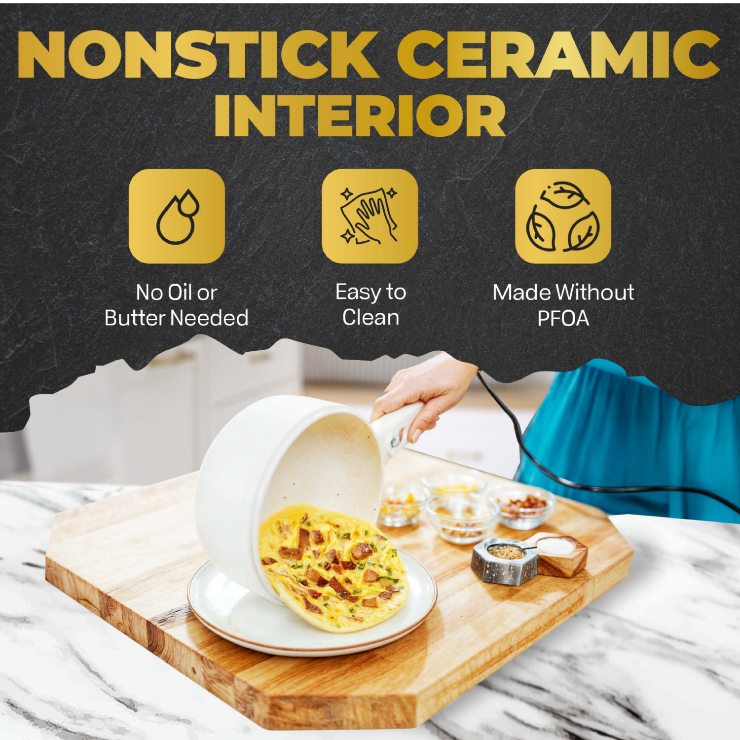 slide 4 of 8, Ceramax Electric Cooker 1.6qt, 1.6 qt