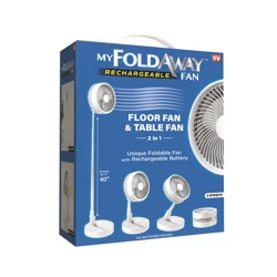 My Foldaway Fan Floor Fan & Table Fan 2 in 1 Rechargeable Fan 1 ea