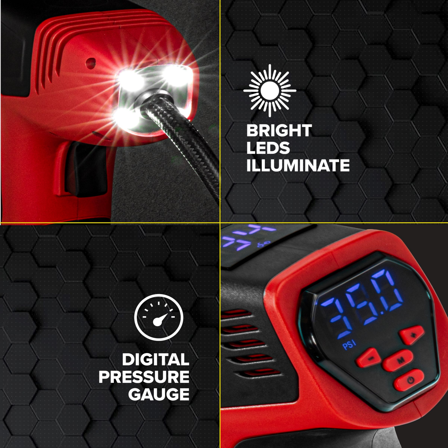 slide 4 of 5, Bull's-Eye Rechargeable Tire Inflator 1 ea, 1 ct