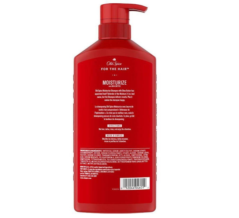 slide 4 of 4, Old Spice Shampoo with Shea Butter, 21.9 fl oz