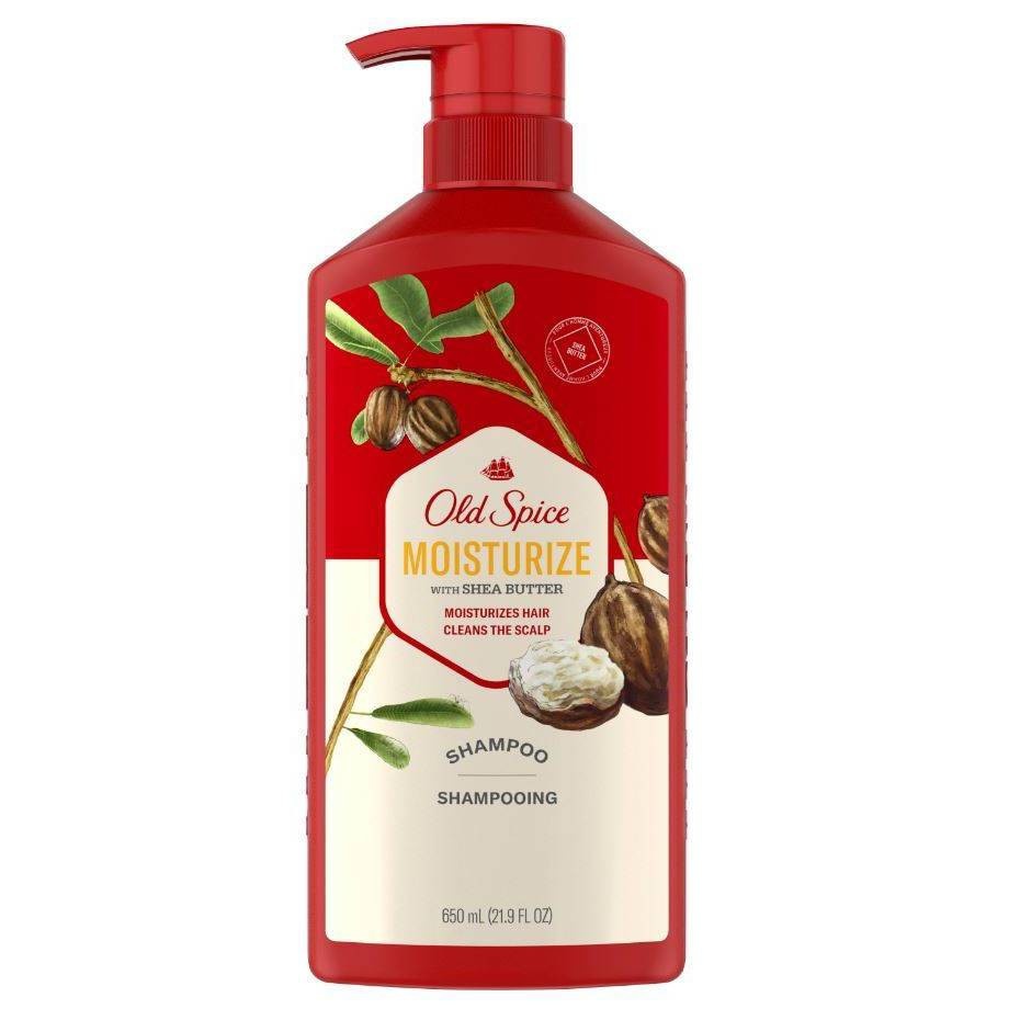 slide 1 of 4, Old Spice Shampoo with Shea Butter, 21.9 fl oz