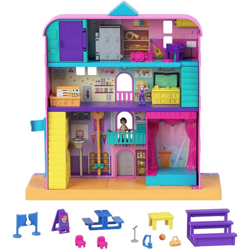 slide 1 of 1, ​Polly Pocket Pollyville Mighty School Playset, 1 ct