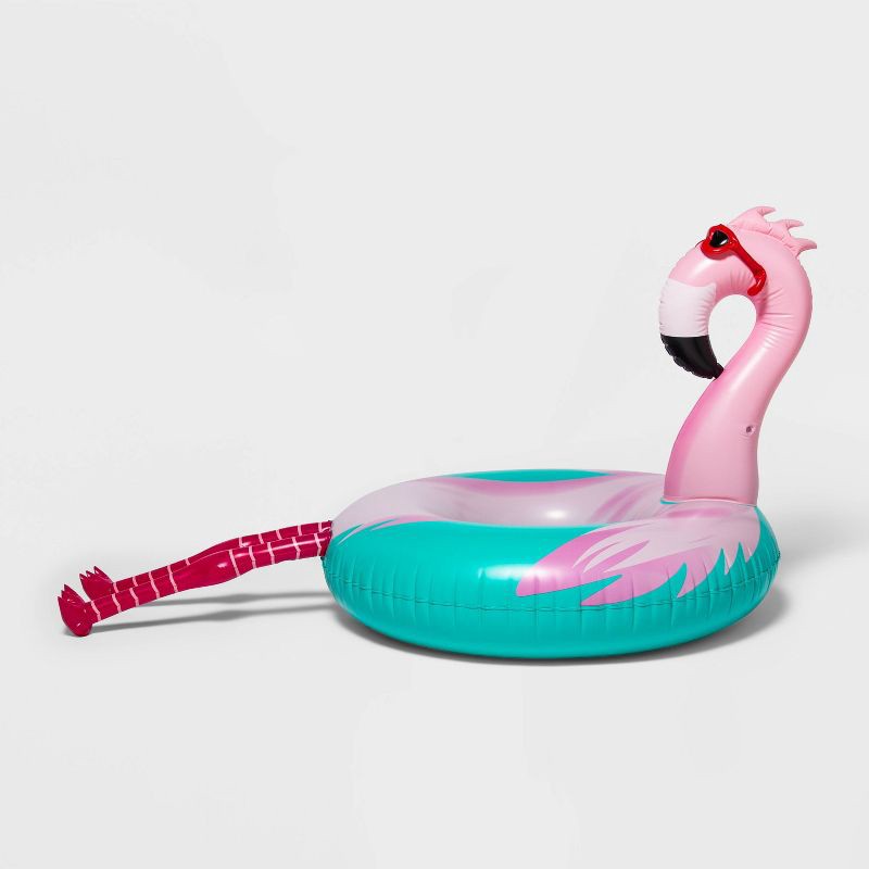 slide 2 of 3, Flamingo Pool Float with Legs - Sun Squad, 1 ct