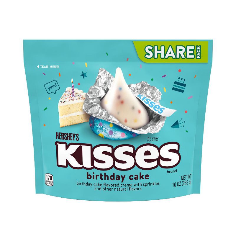slide 2 of 7, HERSHEY's Birthday Cake Kisses Share Size - 10oz, 10 oz