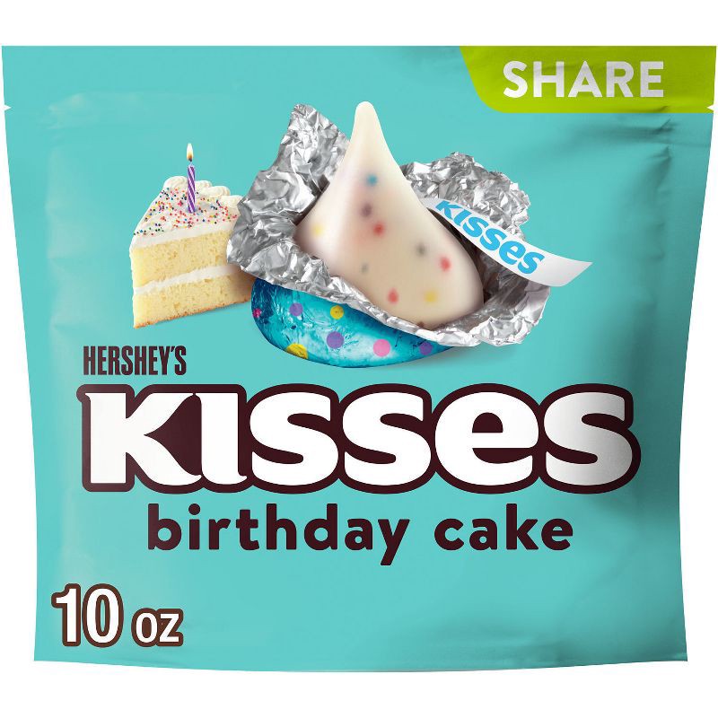 slide 1 of 7, HERSHEY's Birthday Cake Kisses Share Size - 10oz, 10 oz
