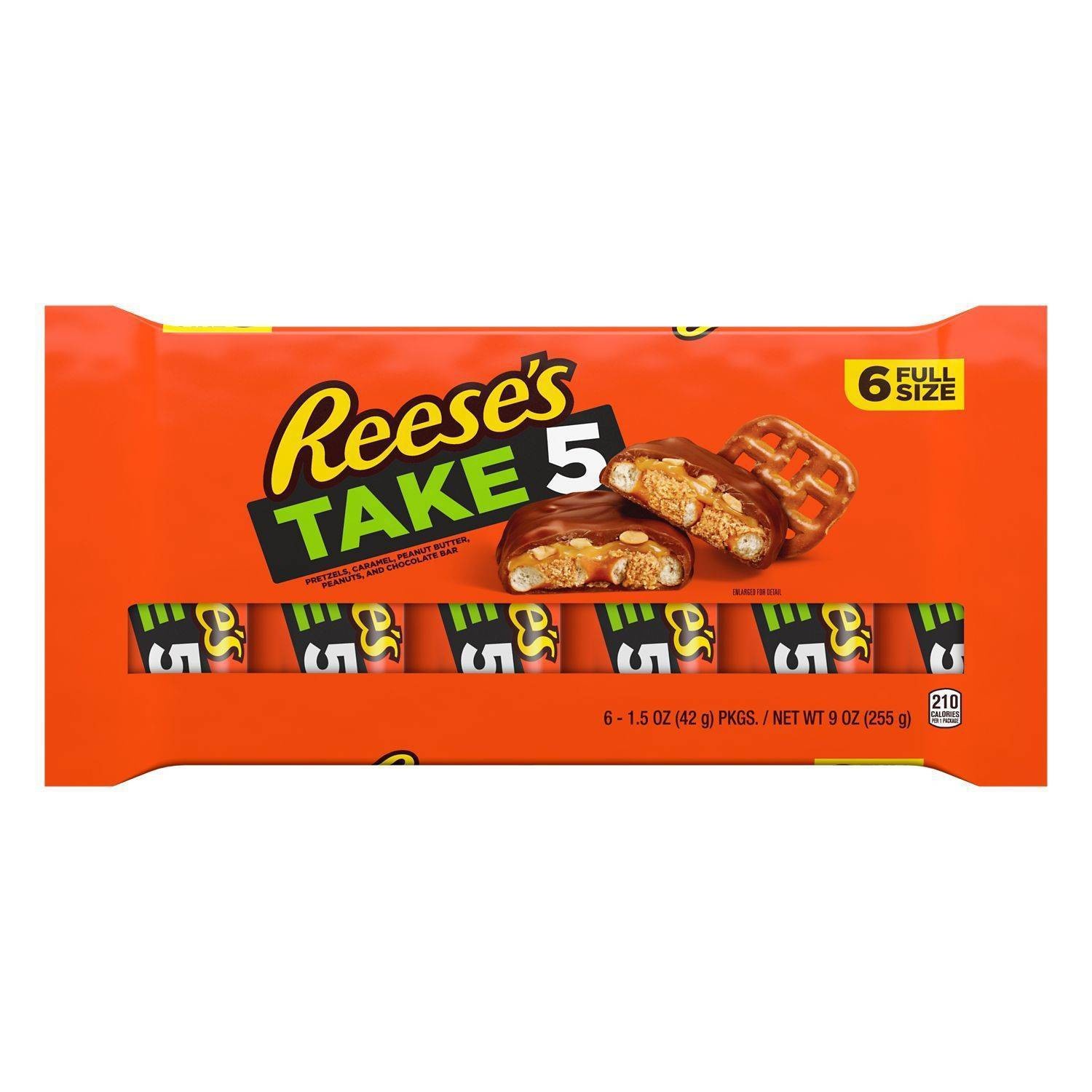 slide 1 of 5, Reese's Take 5 Full Size Multipack - 9oz/6ct, 6 ct; 9 oz