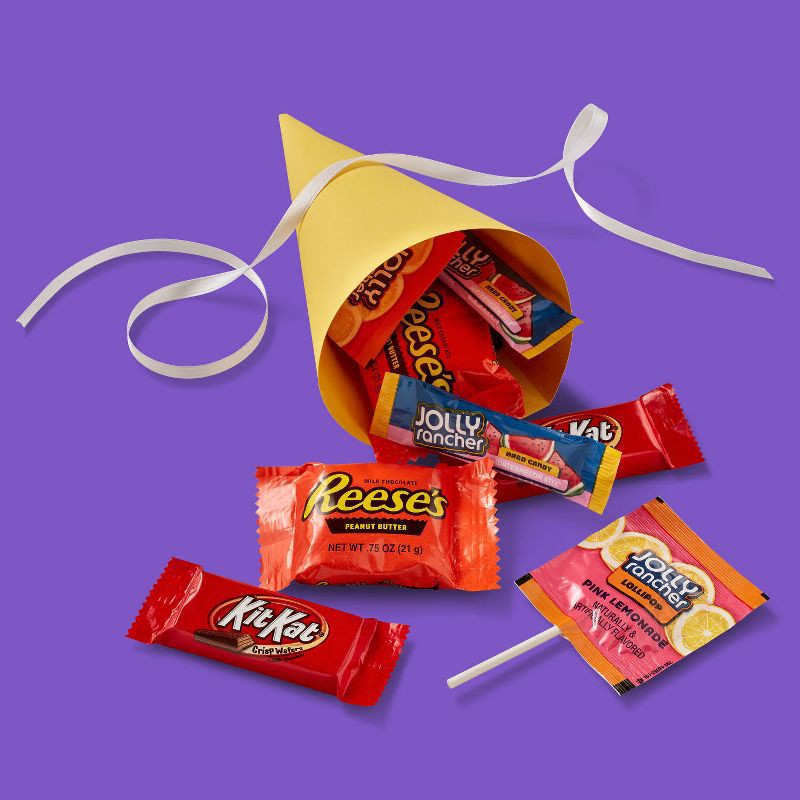 slide 6 of 7, HERSHEY's Reese's, Kit Kat and Jolly Rancher Sweets and Chocolate Snack Size Candy Variety Pack - 34.19oz, 34.19 oz