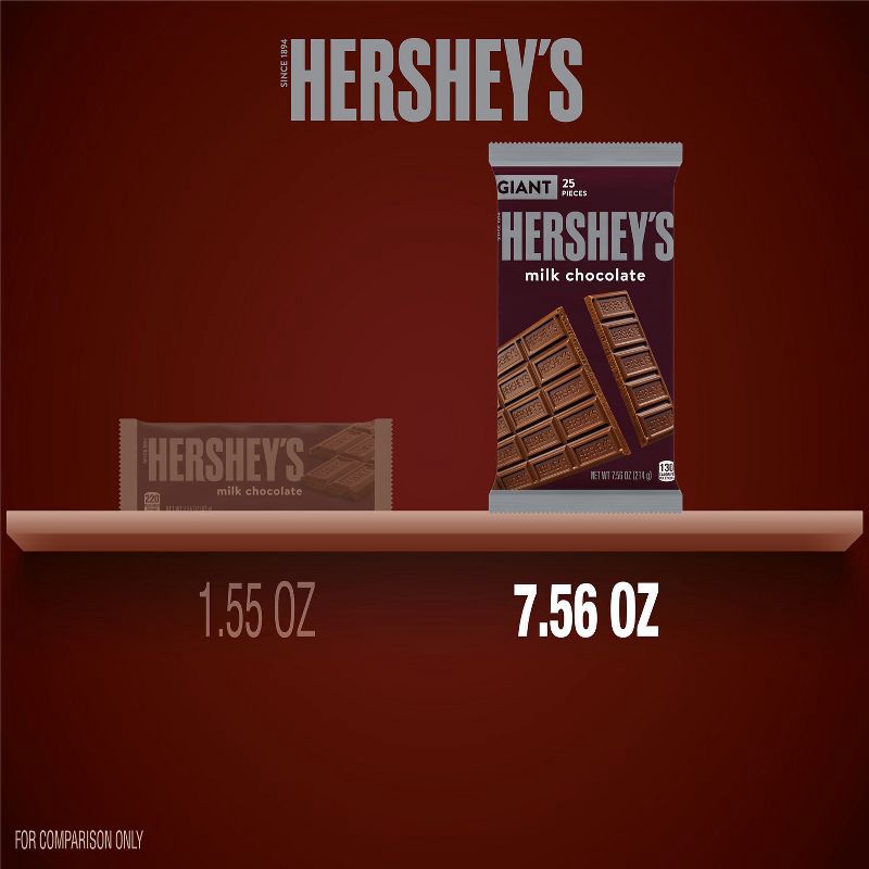 slide 5 of 7, Hershey's Milk Chocolate Giant Candy Bar - 7.56oz, 7.56 oz